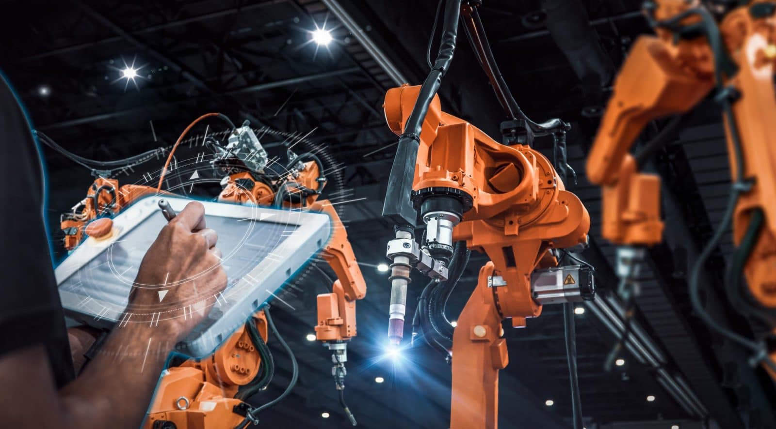 heavy automation robot arm machine in smart factory