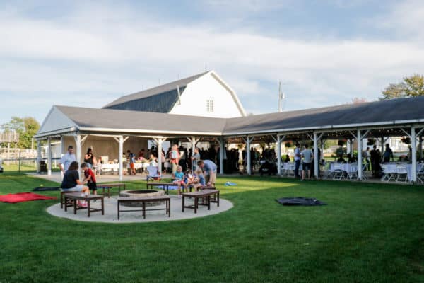 A shot of a bar and DISHER summer party