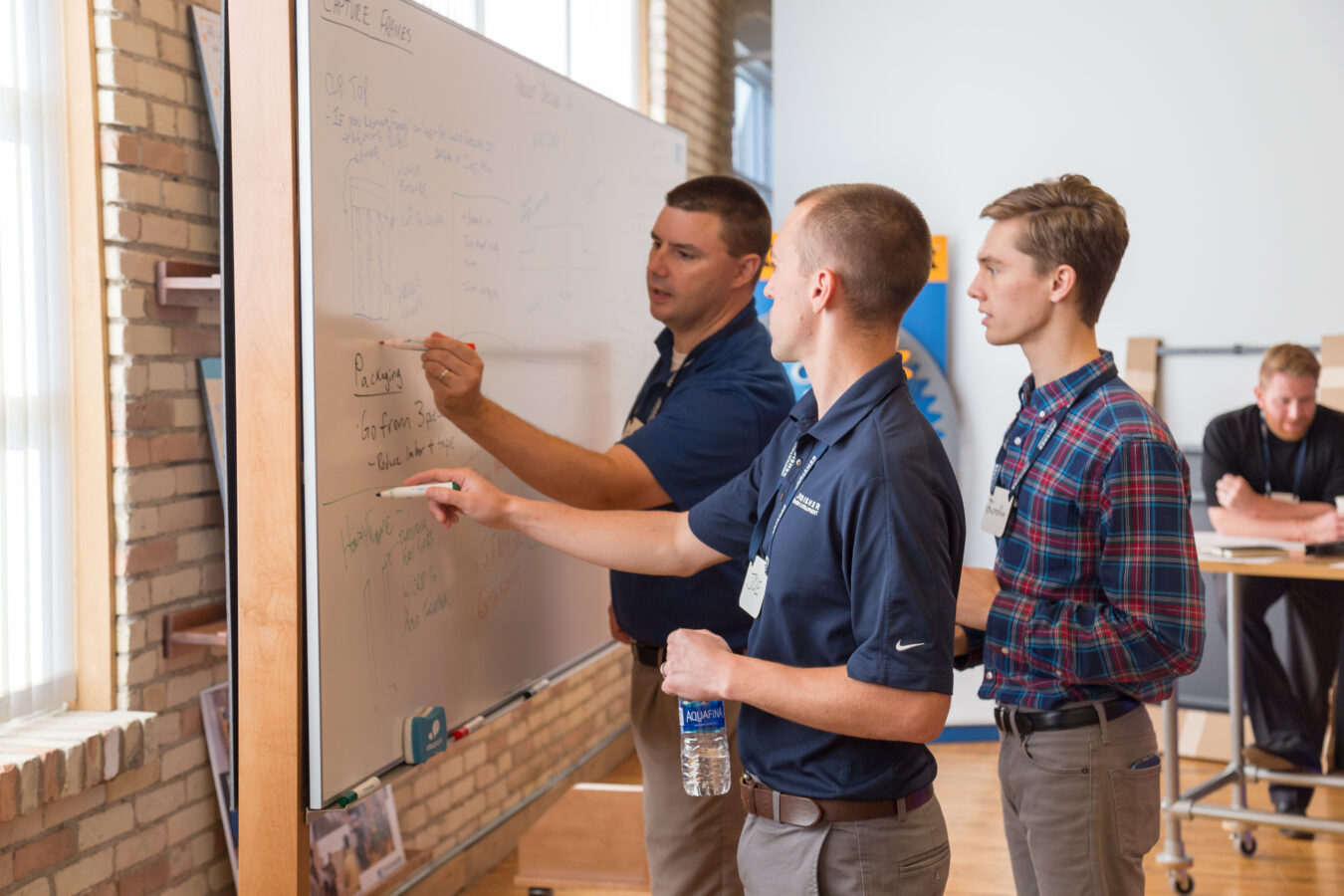 DISHER team members working.