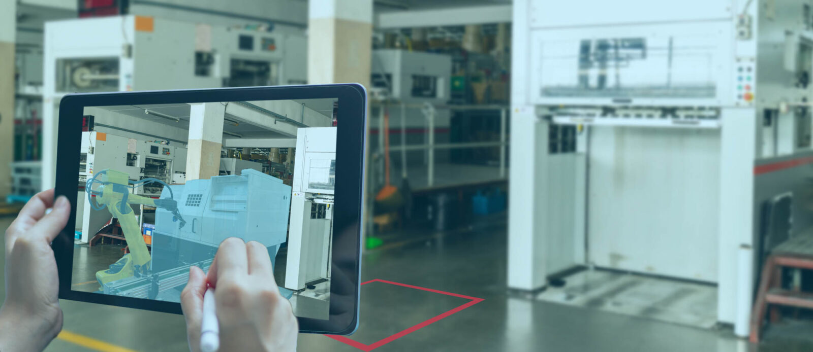 Augmented Reality being used in a factor setting